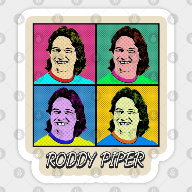 roddy piper 80s Pop Art Style Sticker by ArtGaul